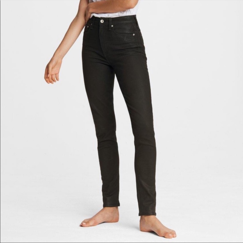 Rag & Bone Nina high rise skinny coated jeans 30